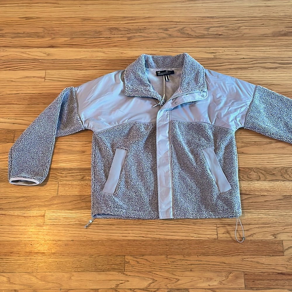 Under Armour Women’s Mission Boucle Swacket in Tin/Pewter Medium Heather